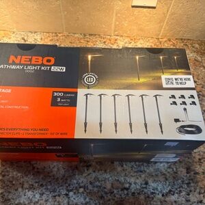 Nebo Pathway Landscape Light Kit 6 Lights Espresso All Weather Metal LED NEW
